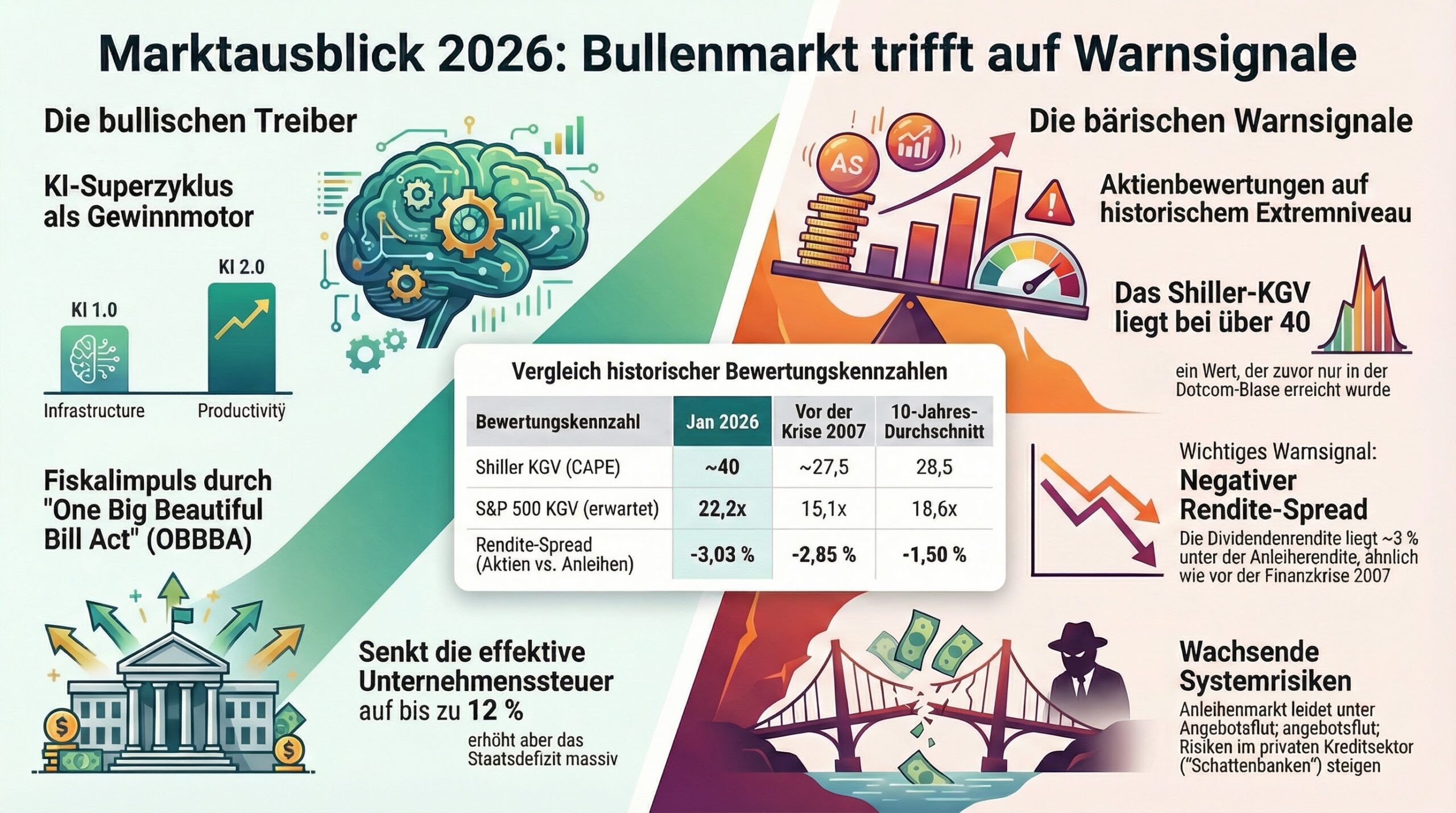 Chart: Spread Dividendenrendite vs. 10-jährige Zinsen